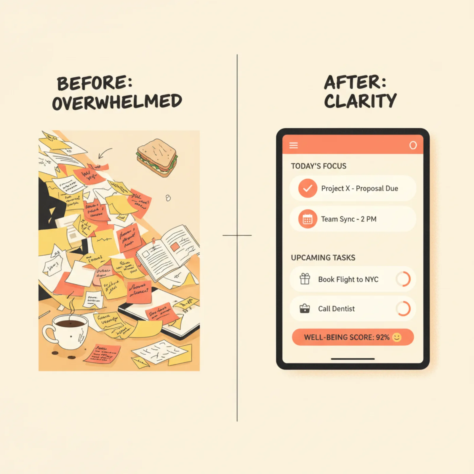 Chaotic notes vs organized AI summaries